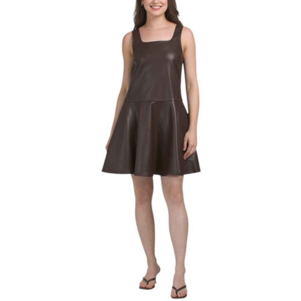 SUNDAY EDITION Faux Leather Mini Dress